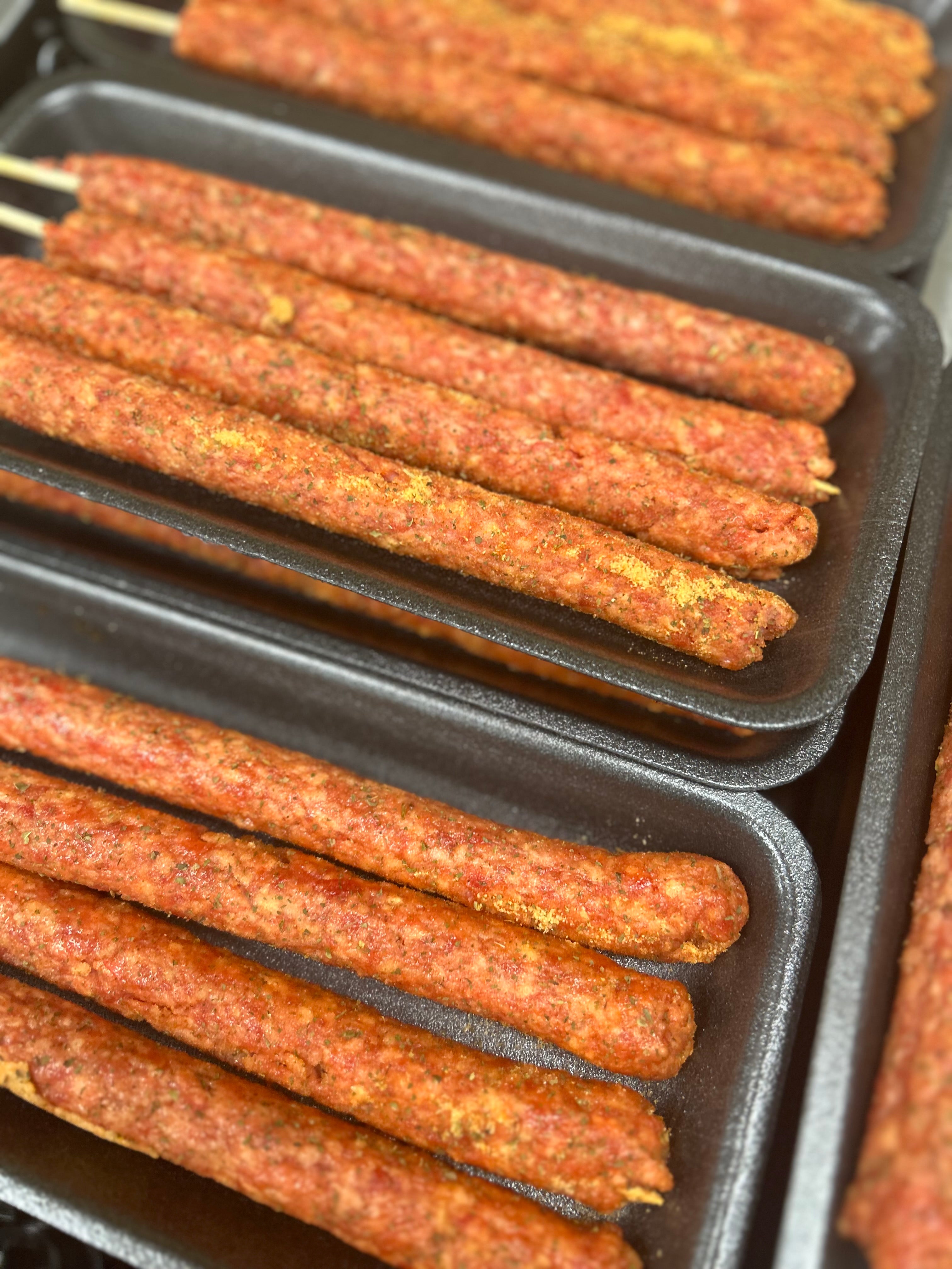 Minted lamb koftas