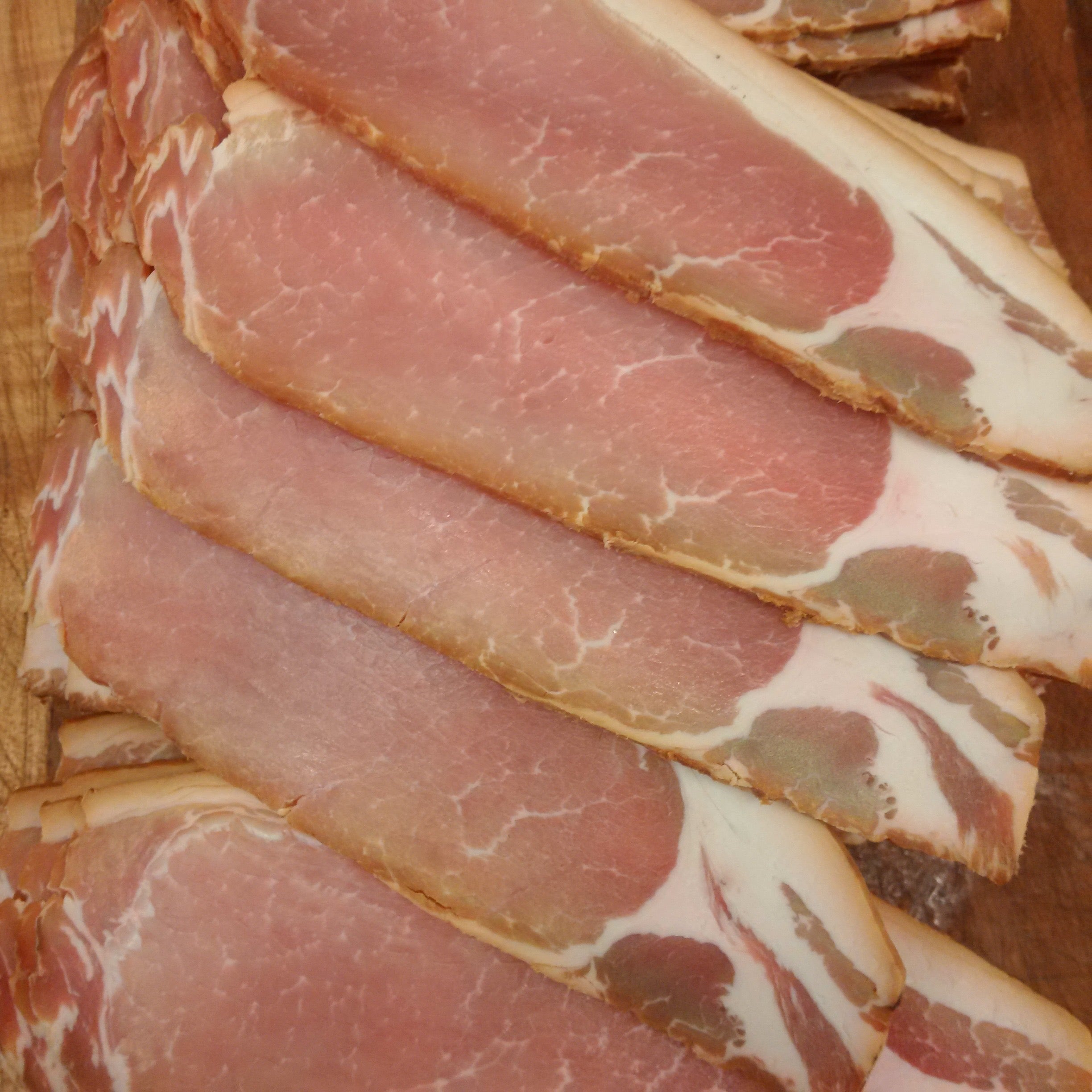 Dry cured back bacon